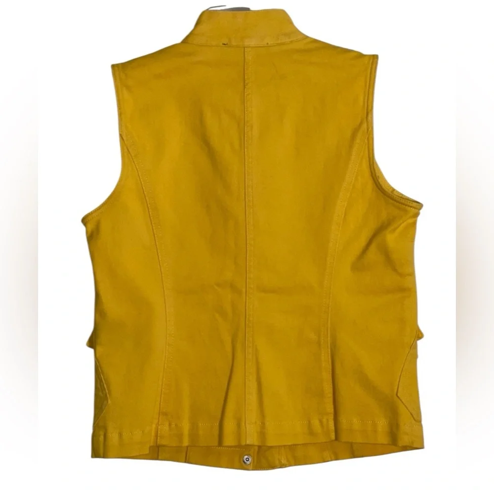 Lauren Ralph Lauren vintage denim yellow vest. Size S/P. GUC - Picture 5 of 9